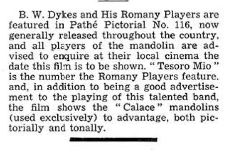 Mandoline Instrument des Jahres 2023 Dykes Romany Players