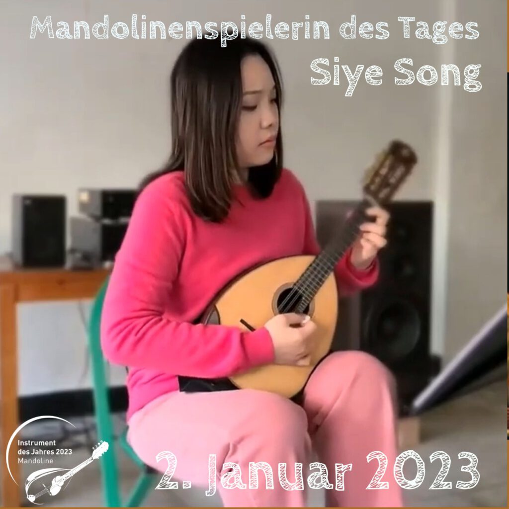 Siye Song Mandolinenspielerin des tages Jahr der Mandoline