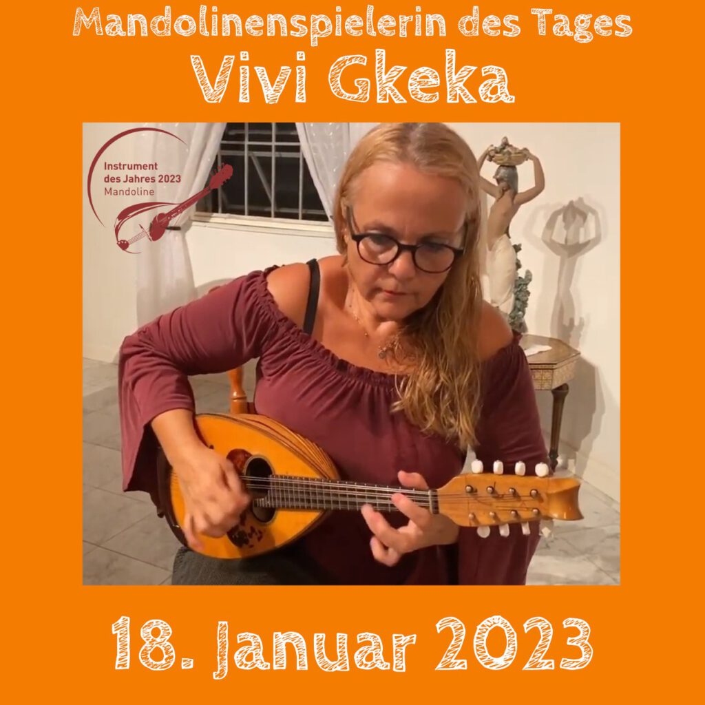 Vivi Gkeka Mandolinenspielerin des Tages Jahr der Mandoline 2023