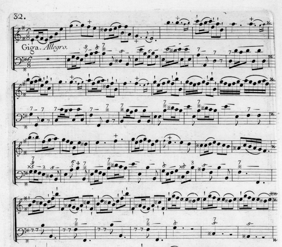 Jacques Aubert Violinsonaten Op. 5 Gigue