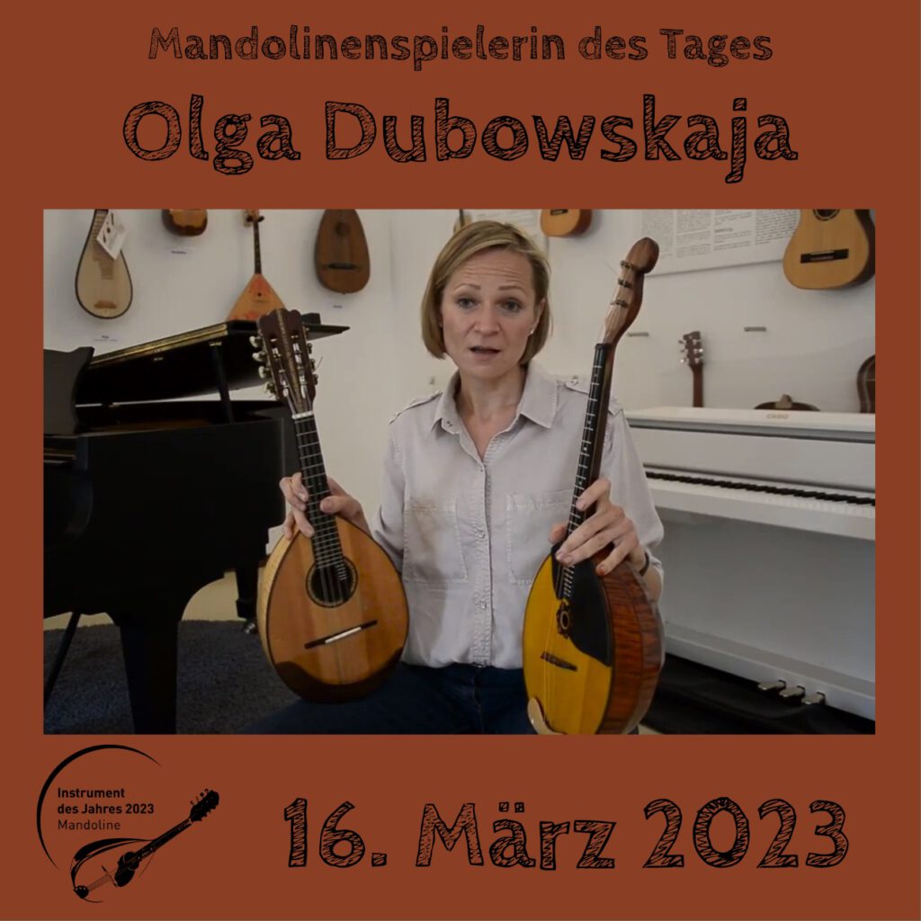 Olga Dubowskaja Mandolinenspielerin des Tages Instrument des Jahres 2023