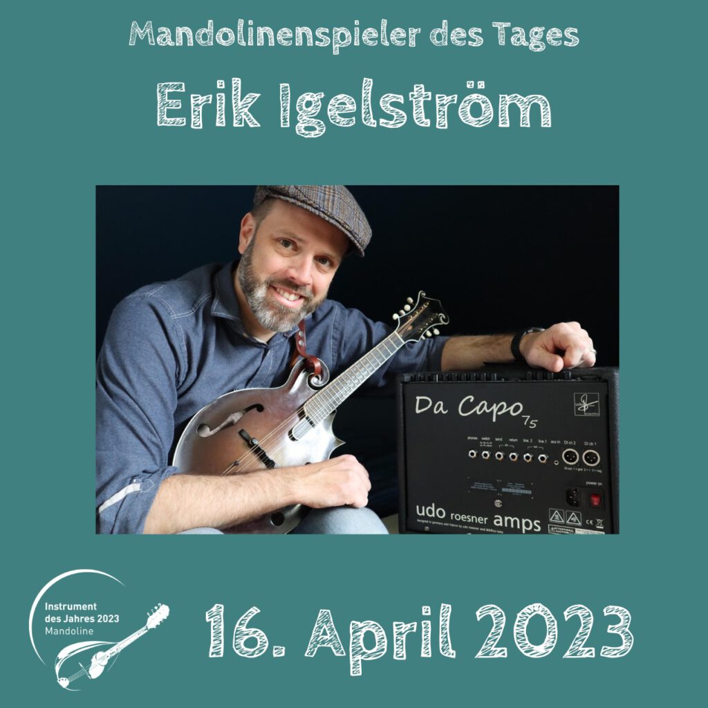 Erik Igelström Mandolinenspielerin Mandolinenspieler des Tages Instrument des Jahres 2023