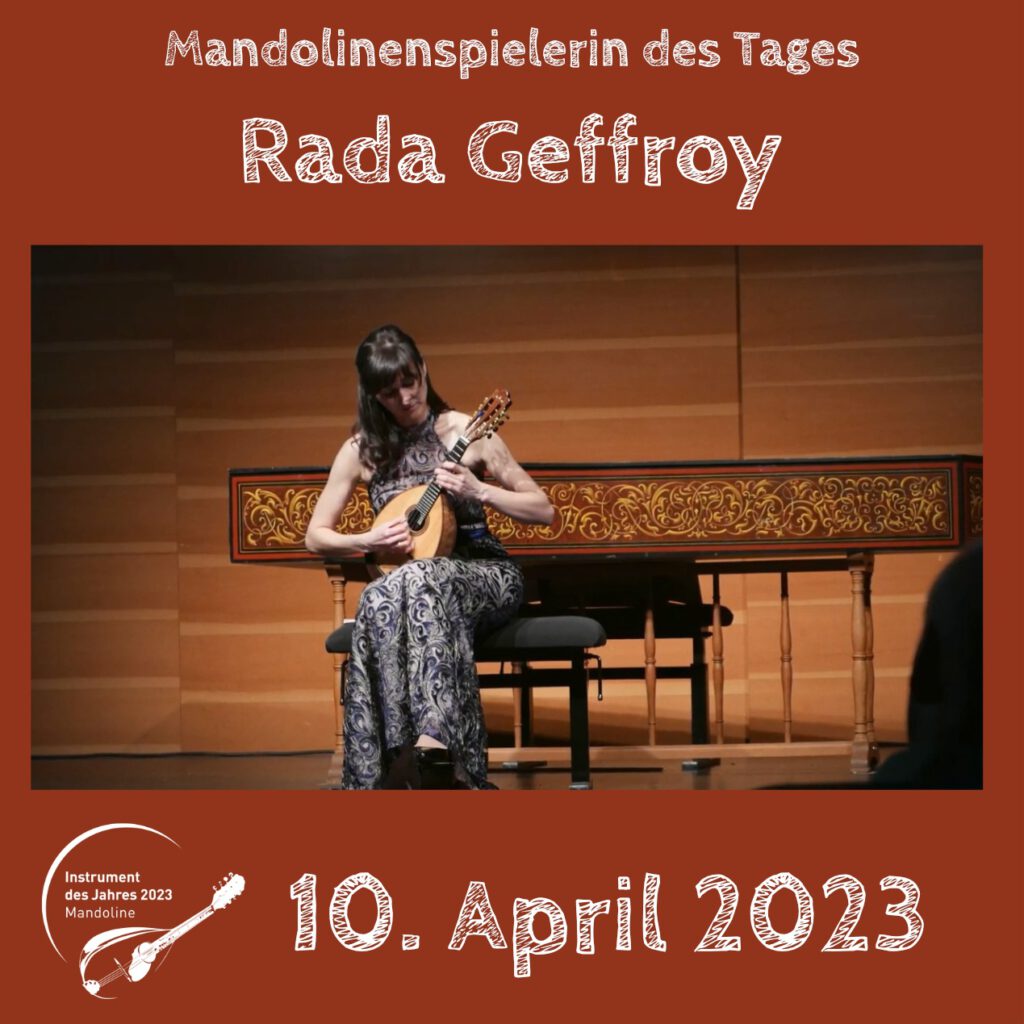 Rada Geffroy Mandolinenspielerin Mandolinenspieler des Tages Instrument des Jahres 2023