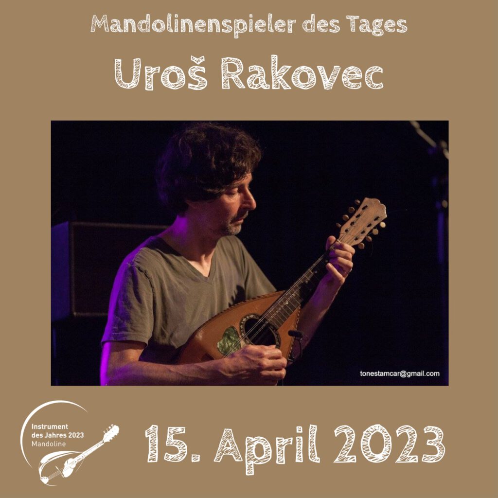 Uros Racovec Mandolinenspielerin Mandolinenspieler des Tages Instrument des Jahres 2023