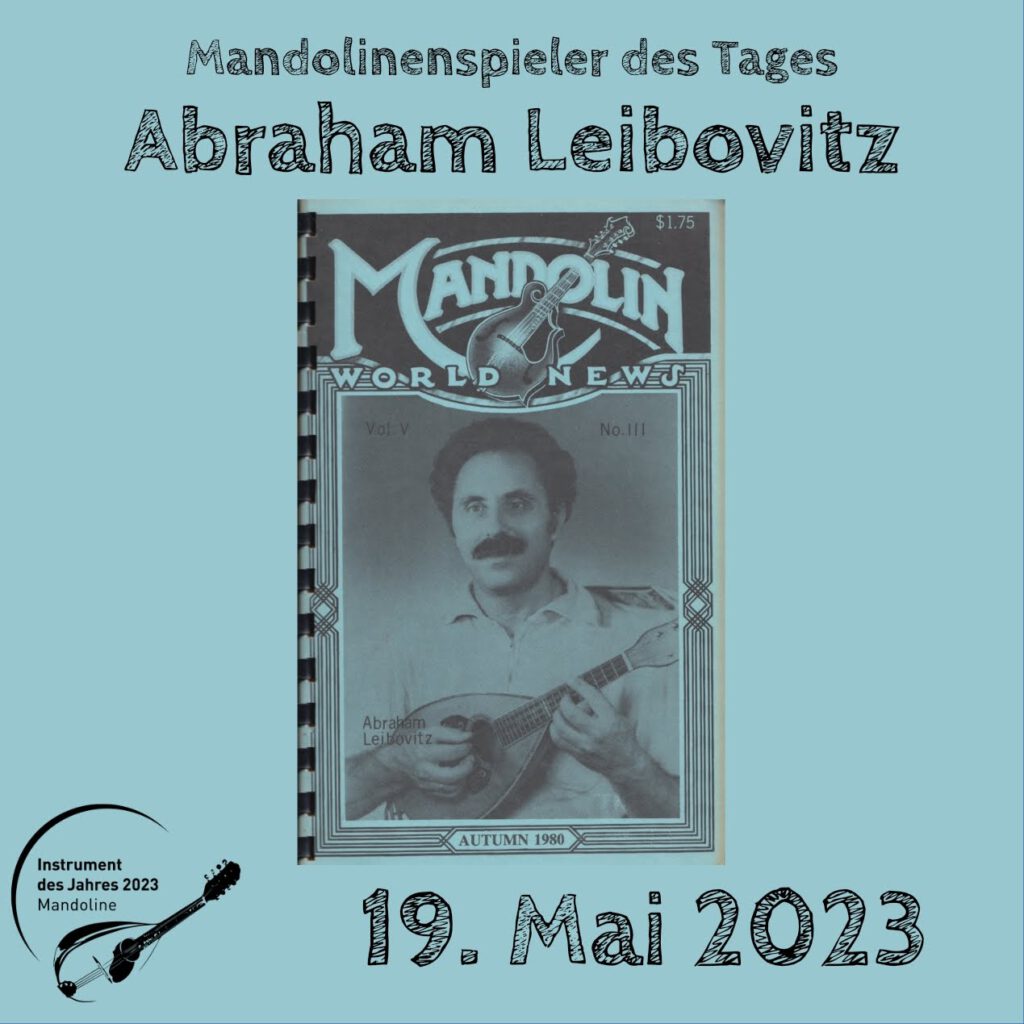 Abraham Leibovitz Mandolinenspielerin Mandolinenspieler des Tages Instrument des Jahres 2023