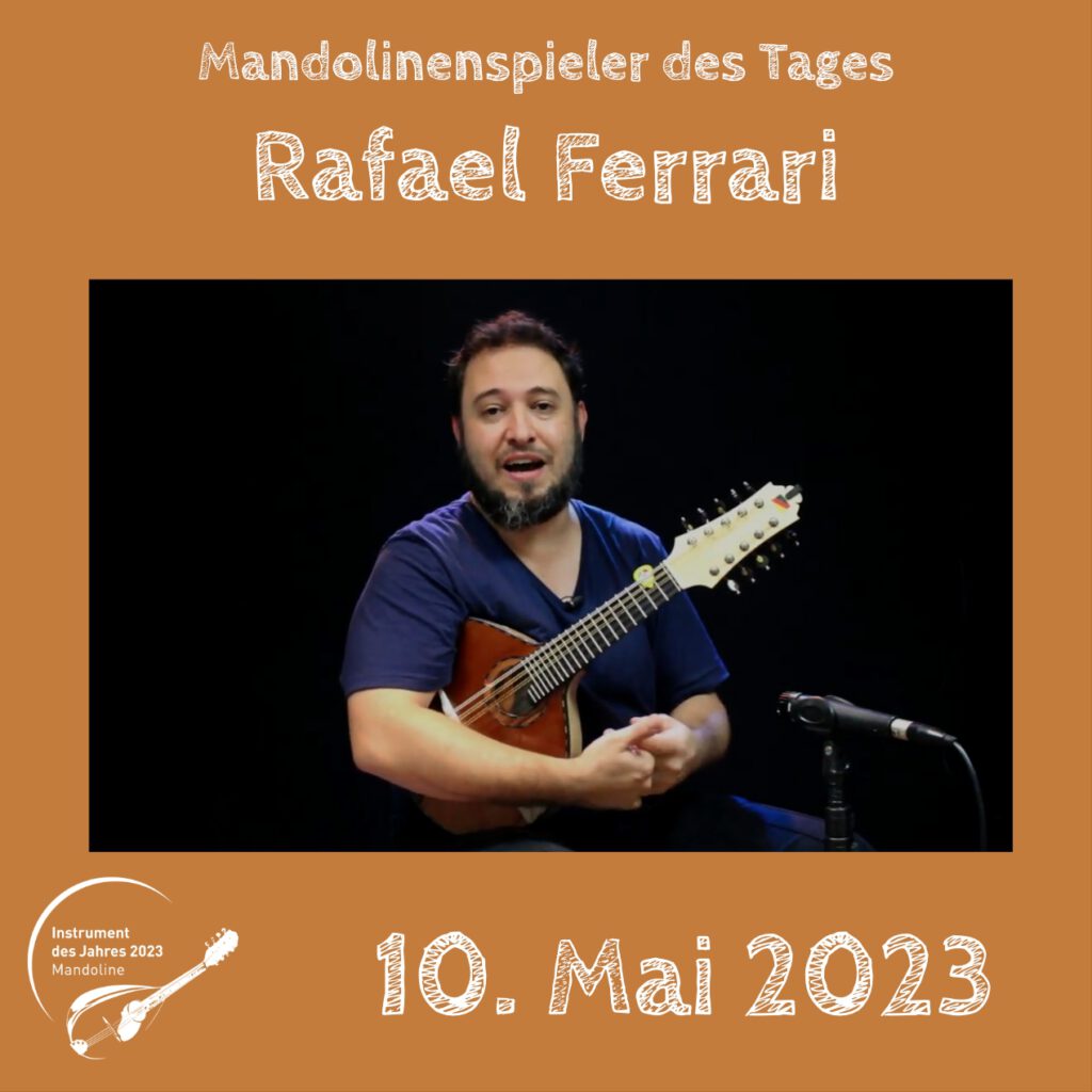 Rafael Ferrari Mandolinenspielerin Mandolinenspieler des Tages Instrument des Jahres 2023