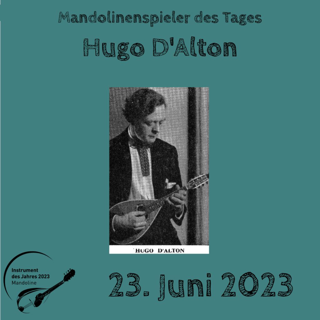 Hugo D'Alton Mandolinenspielerin Mandolinenspieler des Tages Instrument des Jahres 2023