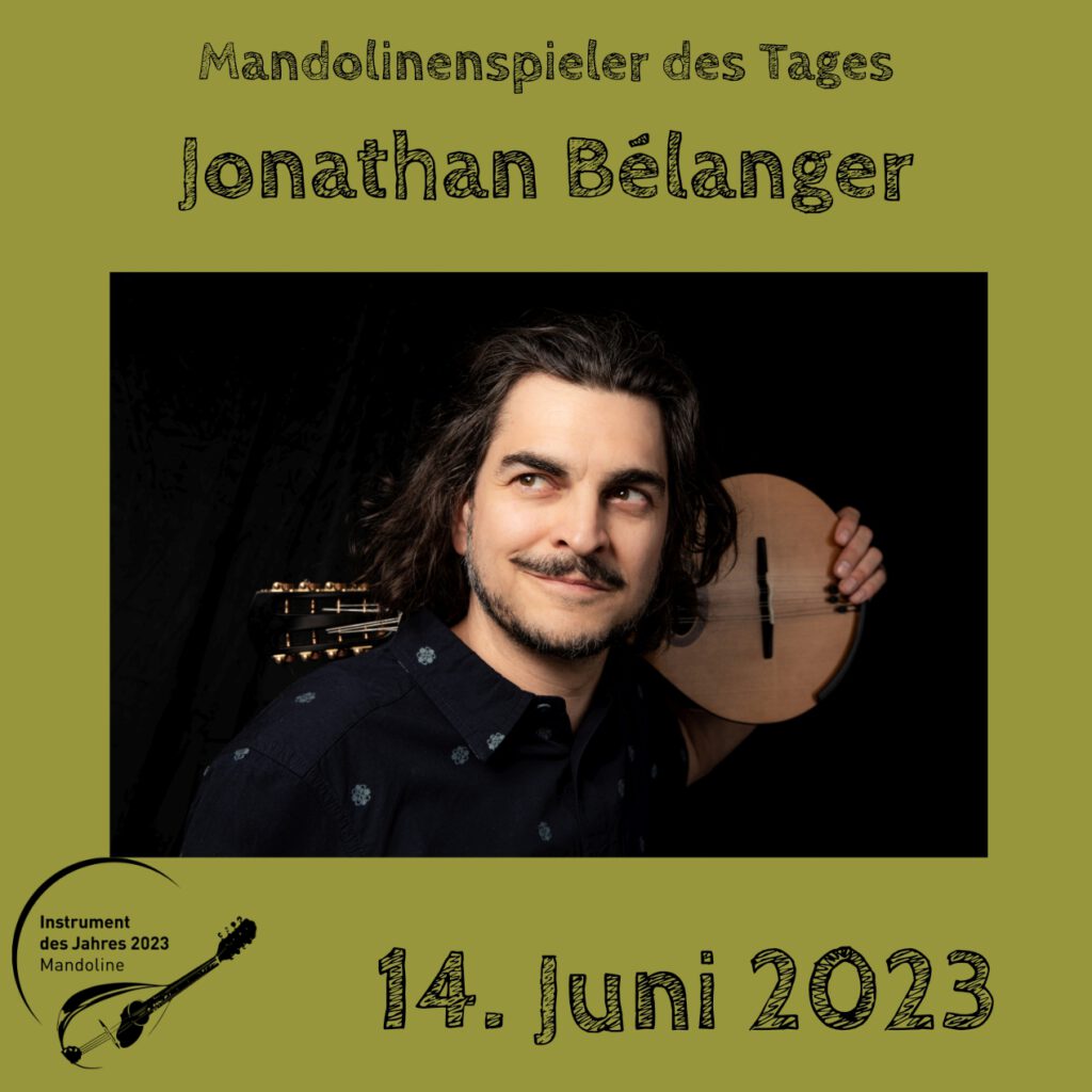 Jonathan Bélanger Mandolinenspielerin Mandolinenspieler des Tages Instrument des Jahres 2023