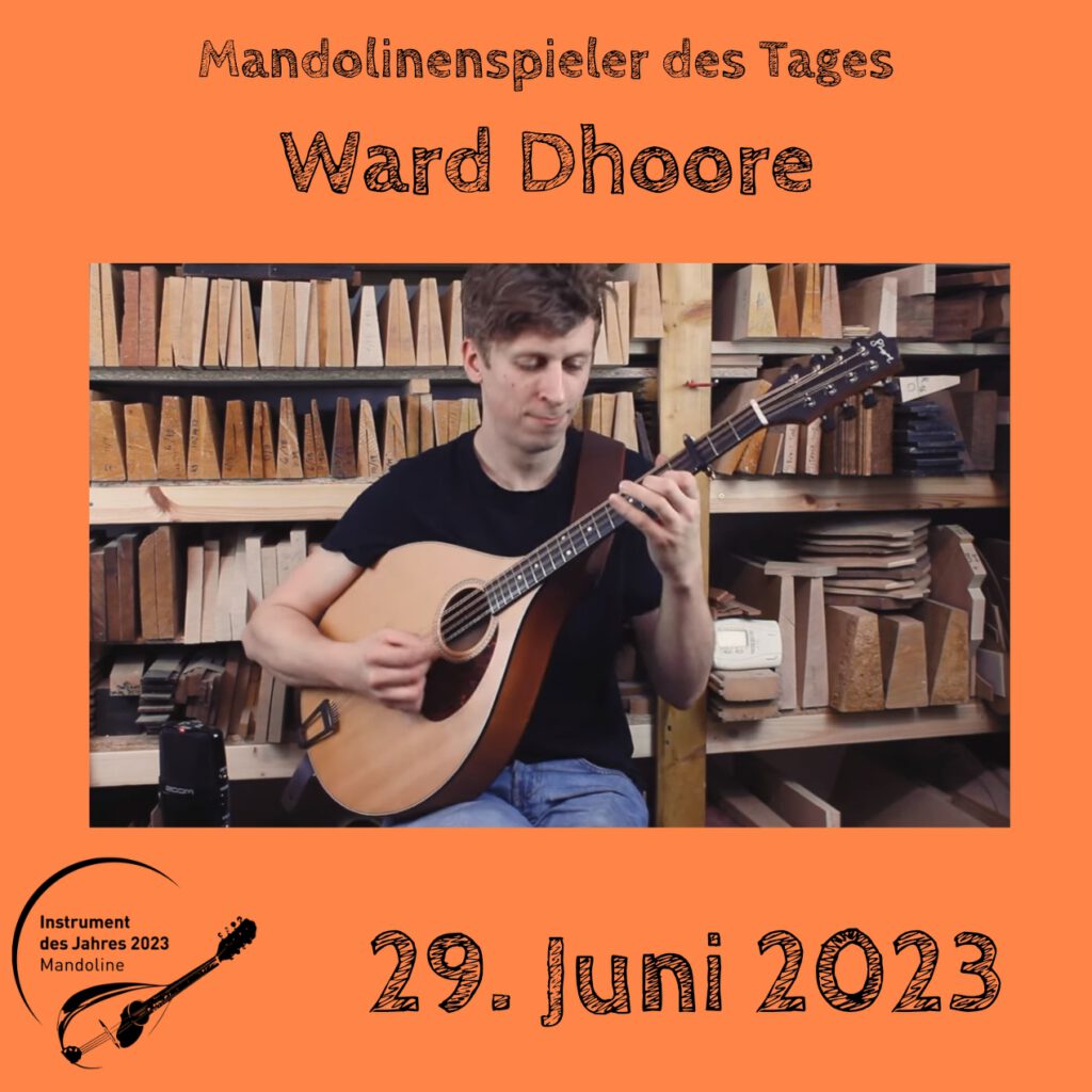 Ward Dhoore Mandolinenspielerin Mandolinenspieler des Tages Instrument des Jahres 2023