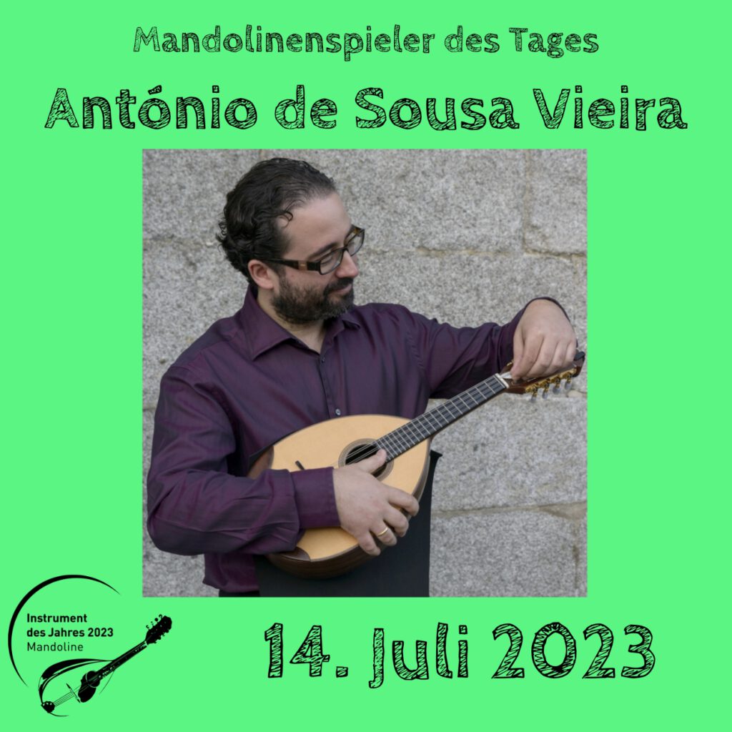 António de Sousa Vieira Mandolinenspielerin Mandolinenspieler des Tages Instrument des Jahres 2023