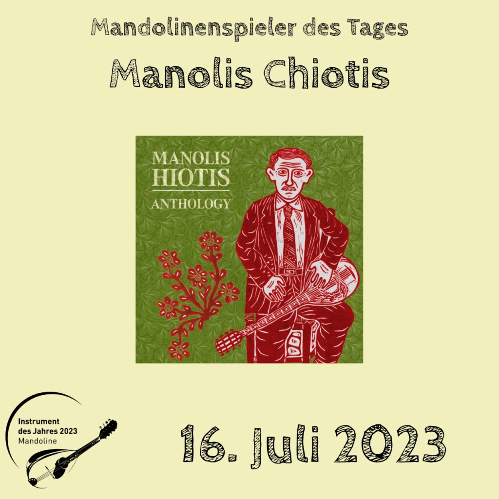 Manolis Chiotis Mandolinenspielerin Mandolinenspieler des Tages Instrument des Jahres 2023