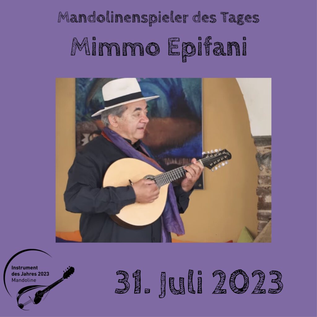 Mimmo Epifani Mandolinenspielerin Mandolinenspieler des Tages Instrument des Jahres 2023