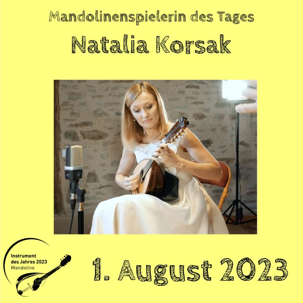 Natalia Korsak Mandolinenspielerin Mandolinenspieler des Tages Instrument des Jahres 2023