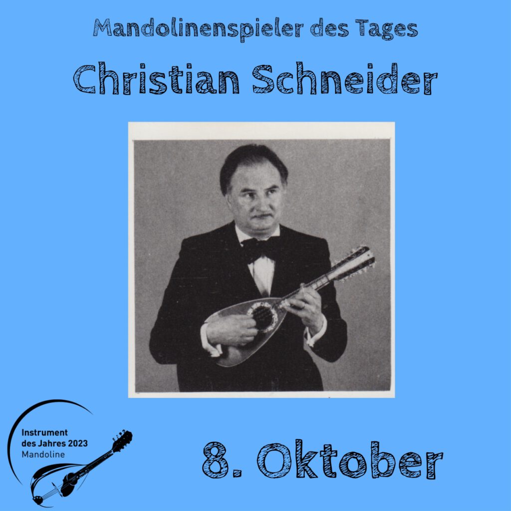 Christian Schneider Mandolinenspielerin Mandolinenspieler des Tages Instrument des Jahres 2023