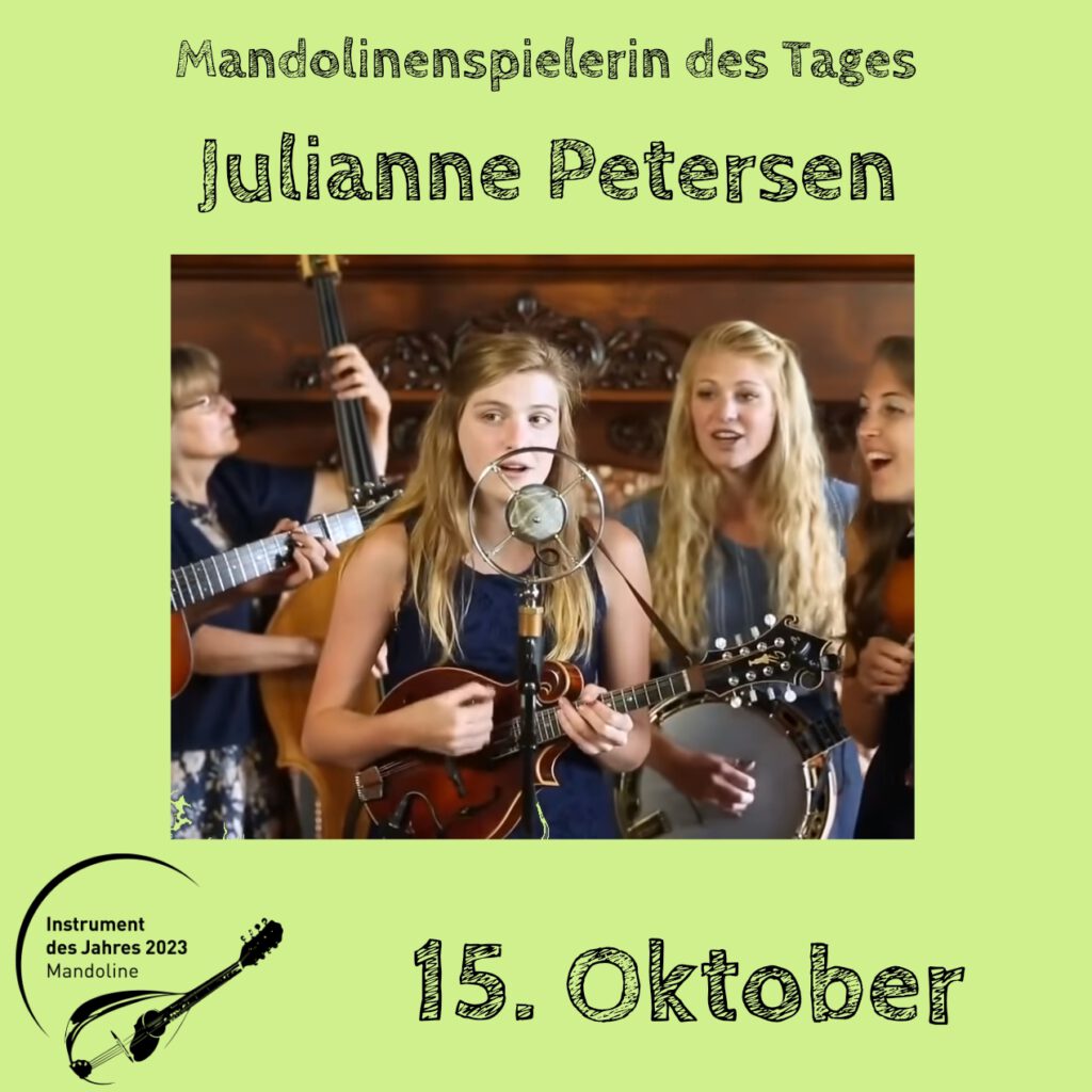 Julianne Petersen Mandolinenspielerin Mandolinenspieler des Tages Instrument des Jahres 2023