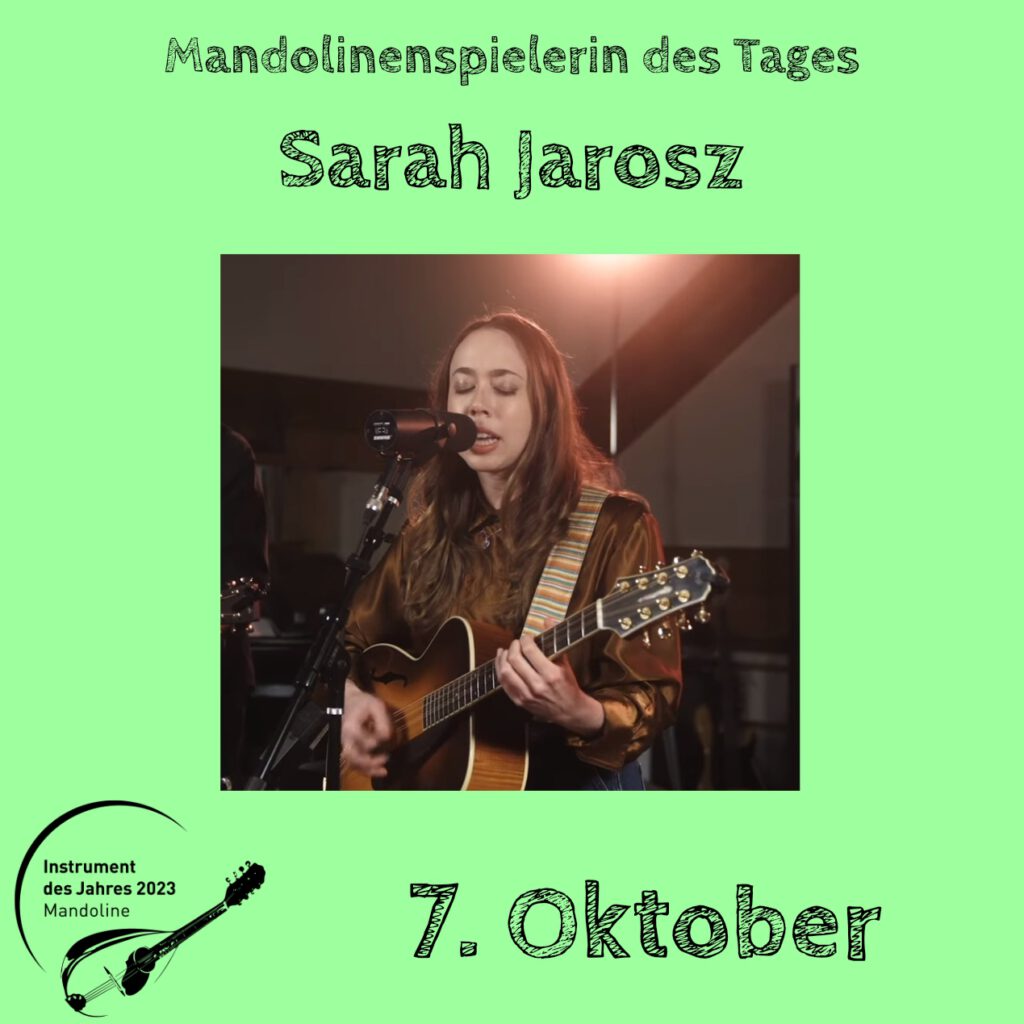 Sarah Jarosz Mandolinenspielerin Mandolinenspieler des Tages Instrument des Jahres 2023