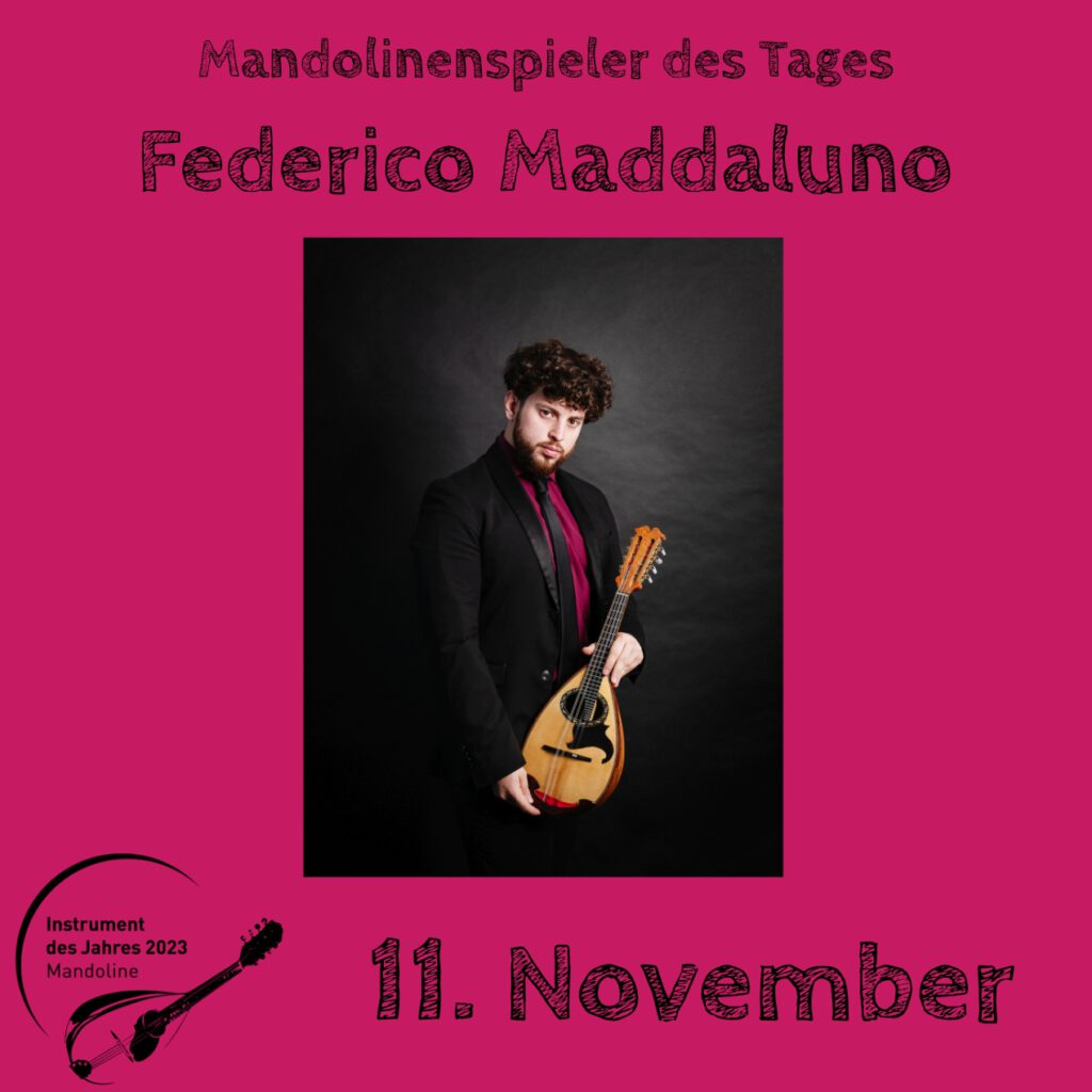 Federico Maddaluno Mandolinenspielerin Mandolinenspieler des Tages Instrument des Jahres 2023