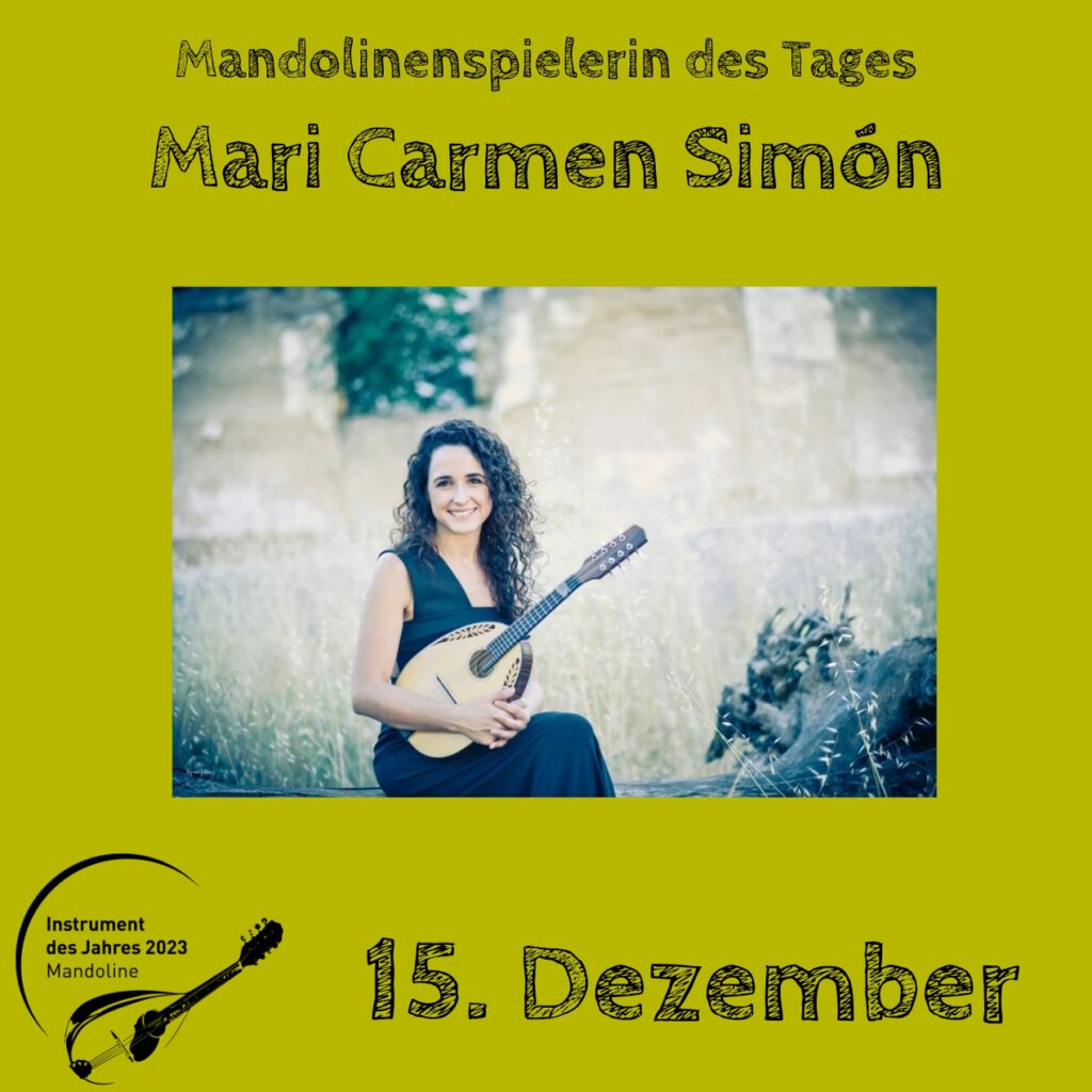 Mari Carmen Simón Mandolinenspielerin Mandolinenspieler des Tages Instrument des Jahres 2023