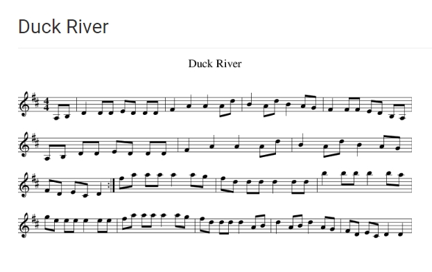 Duck River Noten