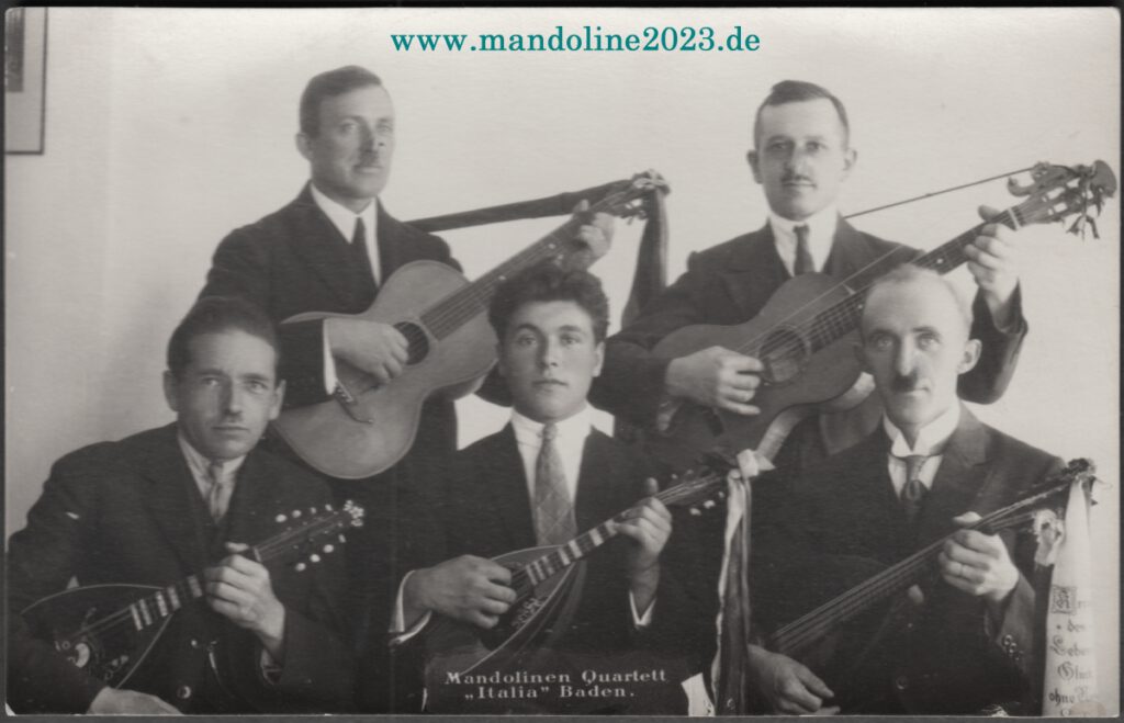 Mandolinen Quartett Italia Baden Postkarte