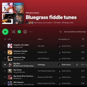 Read more about the article Bluegrass Fiddle Tunes – Eine Playliste