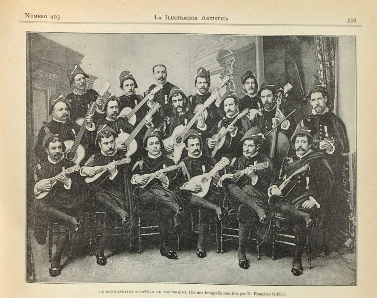 Mehr über den Artikel erfahren Die Estudiantina de Valparaiso (1891) – Alte Fotografie