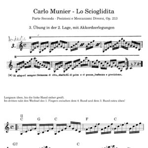 Mehr über den Artikel erfahren Lo Scioglidita 2-03 – Arpeggien in der 2. Lage